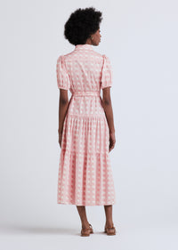Pink Multi Daphne Puff Sleeve Shirt Dress | Women's Dress by Derek Lam 10 Crosby