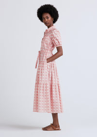 Pink Multi Daphne Puff Sleeve Shirt Dress | Women's Dress by Derek Lam 10 Crosby
