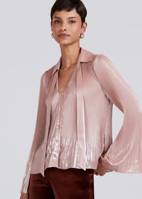 Pink Silver Ellery Long Sleeve Blouse | Women's Pants by Derek Lam 10 Crosby