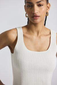 Blanc de Blanc Sain Rib Knit Sweater Tank | Women's Top by Derek Lam 10 Crosby