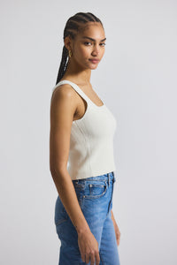 Blanc de Blanc Sain Rib Knit Sweater Tank | Women's Top by Derek Lam 10 Crosby