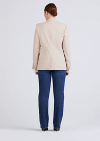 Sand Multi Amal Single Breasted Combo Jacket | Women's Jackets by Derek Lam 10 Crosby