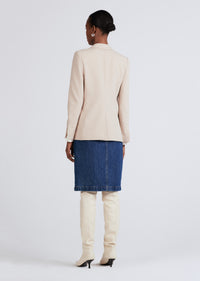 Sand Multi Amal Single Breasted Combo Jacket | Women's Jackets by Derek Lam 10 Crosby