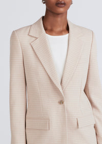 Sand Multi Amal Single Breasted Combo Jacket | Women's Jackets by Derek Lam 10 Crosby