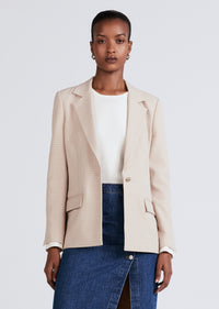 Sand Multi Amal Single Breasted Combo Jacket | Women's Jackets by Derek Lam 10 Crosby