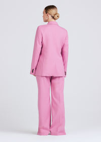Dusty Mauve Sandra Double Breasted Slit Blazer | Womens Jacket by Derek Lam 10 Crosby