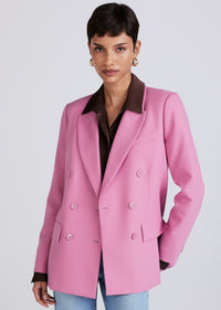 Dusty Mauve Sandra Double Breasted Slit Blazer | Womens Jacket by Derek Lam 10 Crosby