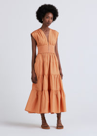 Soft Peach Antara A-Line Dress | Women's Dress by Derek Lam 10 Crosby