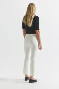 Soft White Crosby Crop Flare Trouser | Women's Pants by Derek Lam 10 Crosby