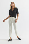 Soft White Crosby Crop Flare Trouser | Women's Pants by Derek Lam 10 Crosby