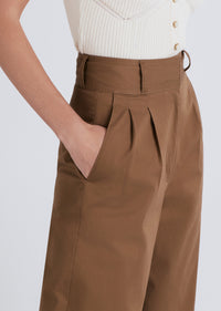 Spanish Olive Baxter Wide Leg Pleated Pants | Women's Pants by Derek Lam 10 Crosby