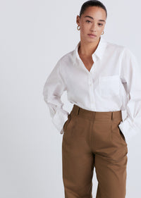 Spanish Olive Baxter Wide Leg Pleated Pants | Women's Pants by Derek Lam 10 Crosby