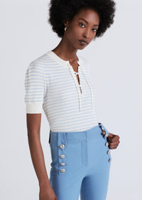 Steel Blue Robertson Flare Trousers | Women's Pants by Derek Lam 10 Crosby