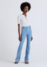 Steel Blue Robertson Flare Trousers | Women's Pants by Derek Lam 10 Crosby