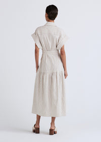 Tan Multi Laurel Sleeveless Shirtdress | Women's Dress by Derek Lam 10 Crosby