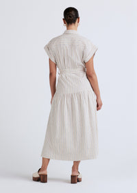 Tan Multi Laurel Sleeveless Shirtdress | Women's Dress by Derek Lam 10 Crosby