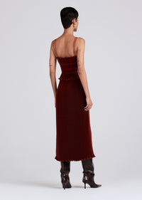 Terracotta Brisha Pleated Cami Dress | Women's Pants by Derek Lam 10 Crosby