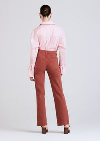 Terra Cotta Faye High Rise Wide Leg | Women's Pants by Derek Lam 10 Crosby