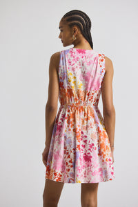 Rose Multi Tia Floral Printed Stretch Linen Mini Dress | Women's Dresses by Derek Lam 10 Crosby