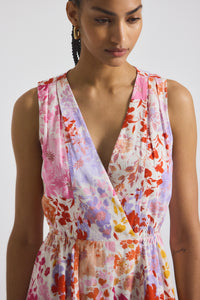 Rose Multi Tia Floral Printed Stretch Linen Mini Dress | Women's Dresses by Derek Lam 10 Crosby
