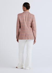 Brown Multi Walter Double Breasted Jacket | Women's Jacket by Derek Lam 10 Crosby