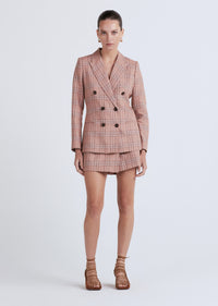 Brown Multi Walter Double Breasted Jacket | Women's Jacket by Derek Lam 10 Crosby