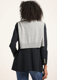 Midnight-Vapour Walter Double Breasted Jacket with Shrug | Women's Jackets by Derek Lam 10 Crosby