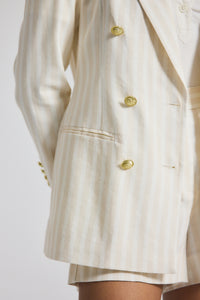 Sand-White Walter Double Breasted Jacket | Women's Jackets by Derek Lam 10 Crosby
