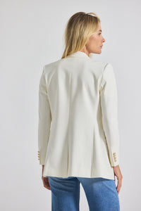 Soft White Walter Double Breasted Jacket | Women's Jackets by Derek Lam 10 Crosby