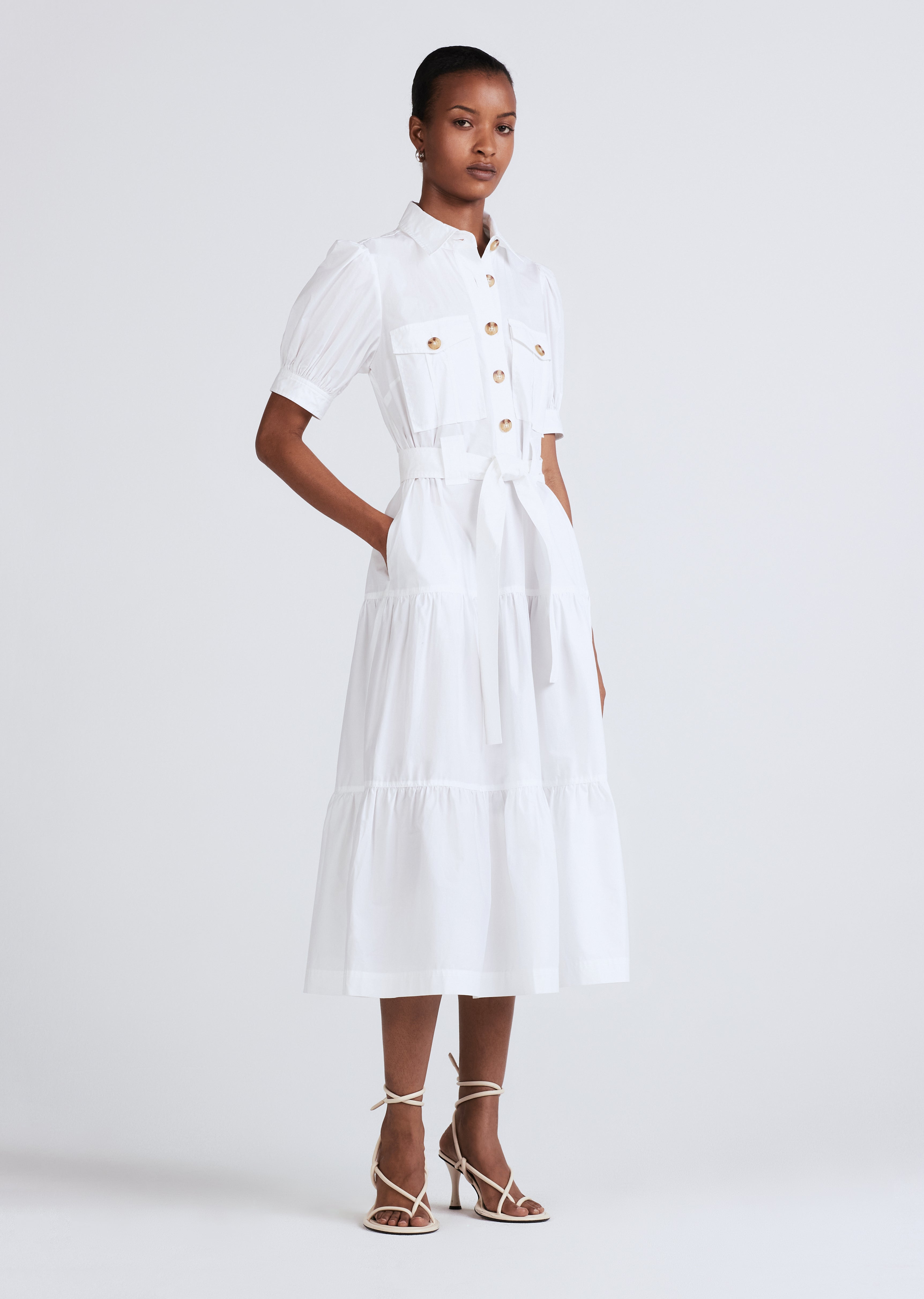 Orla Tie Waist Short Sleeve V-Neck Dress