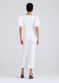 White Crosby Braided High Rise Crop Flare | Women's Pants by Derek Lam 10 Crosby