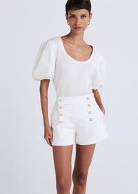 White Lenox Sailor Short | Women's Shorts by Derek Lam 10 Crosby