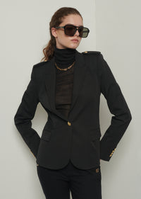 Black Arthur Single Breasted Jacket | Women's Jacket by Derek Lam 10 Crosby