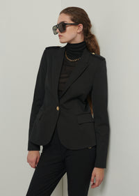 Black Arthur Single Breasted Jacket | Women's Jacket by Derek Lam 10 Crosby