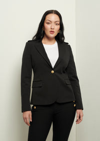 Black Arthur Single Breasted Jacket | Women's Jacket by Derek Lam 10 Crosby