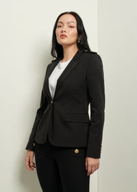 Black Arthur Single Breasted Jacket | Women's Jacket by Derek Lam 10 Crosby