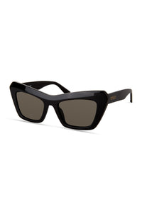 Black-Grey Prisha Cat Eye Sunglasses - Women's Sunglasses by Derek Lam 10 Crosby