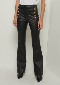 Black Leather Robertson Flare Trouser | Women's Pant by Derek Lam 10 Crosby