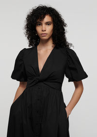 Black Maya Twist Front Maxi Dress | Women's Dress by Derek Lam 10 Crosby