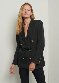Black Walter Double Breasted Jacket | Women's Jacket by Derek Lam 10 Crosby