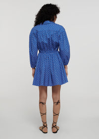 Cobalt Multi Arbi Shirt Dress | Women's Dress by Derek Lam 10 Crosby