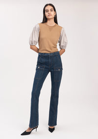 Dark Wash Aspen High Rise Flare Pant - Women's Denim by Derek Lam
