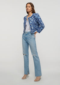 Distressed Bowery Frankie Ultra High Rise Straight Leg Jeans | Women's Denim by Derek Lam 10 Crosby