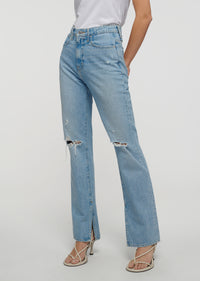 Distressed Bowery Frankie Ultra High Rise Straight Leg Jeans | Women's Denim by Derek Lam 10 Crosby