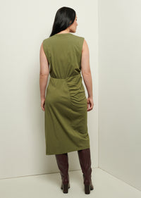 Fatigue Landry T-Shirt Dress with Twist Wrap Detail | Women's Dress by Derek Lam 10 Crosby
