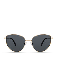 Gold-Black Kirby Cat Eye Oversized Metal Sunglasses | Women's Sunglasses by Derek Lam 10 Crosby