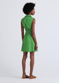 Green Clover Serena Lace Up Shirt Dress | Women's Dress by Derek Lam 10 Crosby