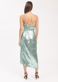 Green Lexi Sarong Dress | Women's Dress by Derek Lam