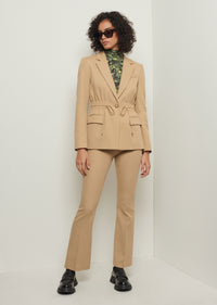 Khaki Arwen Drawstring Jacket | Women's Jacket by Derek Lam 10 Crosby
