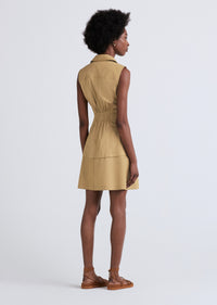 Khaki Serena Lace Up Shirt Dress | Women's Dress by Derek Lam 10 Crosby
